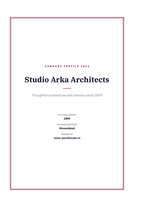 Studio Arka Architects (Framed · IBM Plex Serif) — preview
