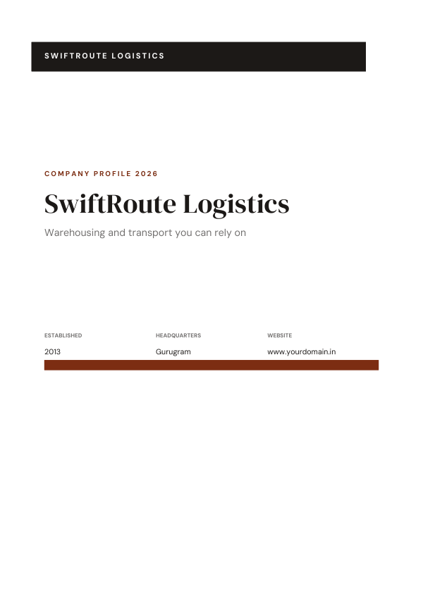 SwiftRoute Logistics (Band · DM Serif Display) — preview