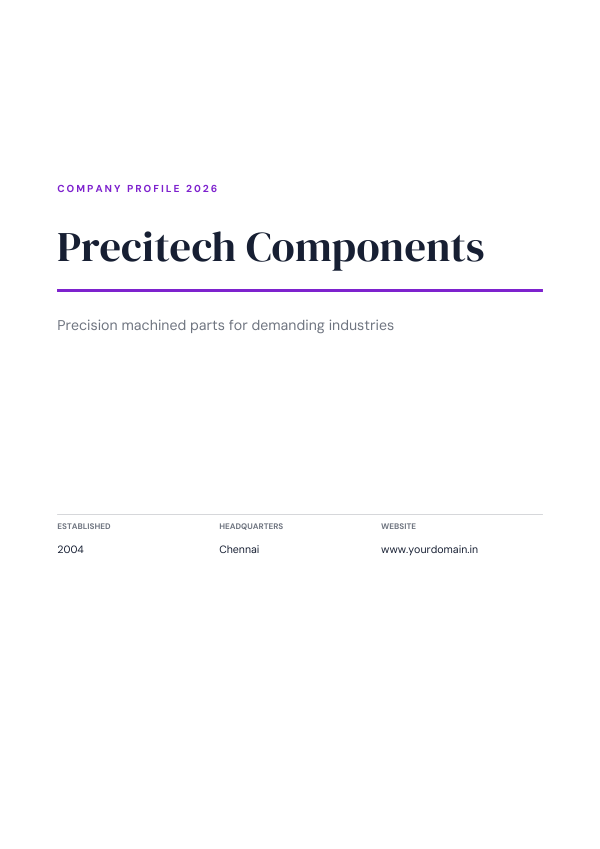 Precitech Components (Minimal · DM Serif Display) — preview