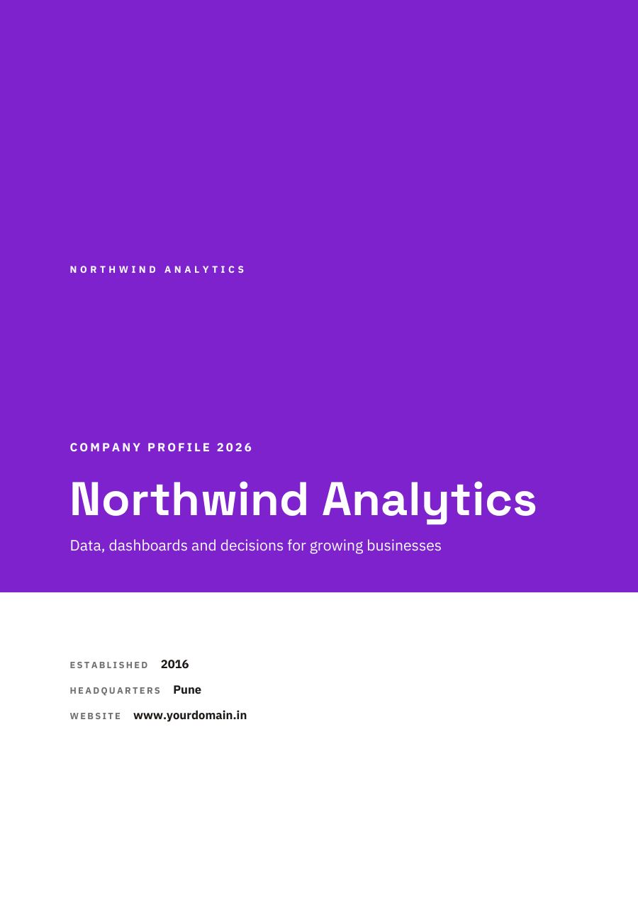 Northwind Analytics (Full Colour · Space Grotesk) — page 1