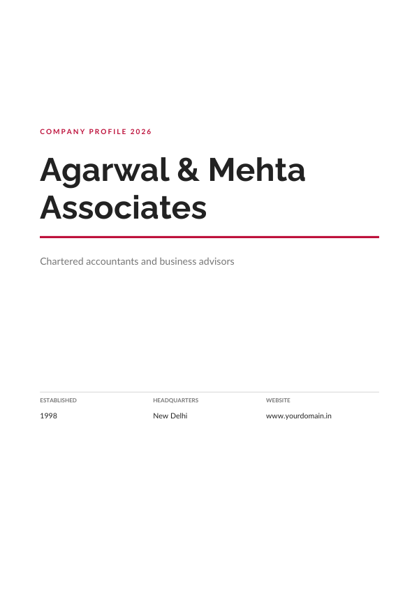 Agarwal & Mehta Associates (Minimal · Raleway) — preview
