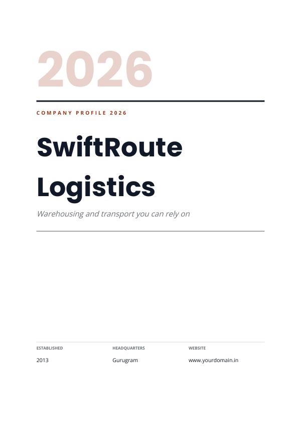 SwiftRoute Logistics (Editorial · Poppins) — preview