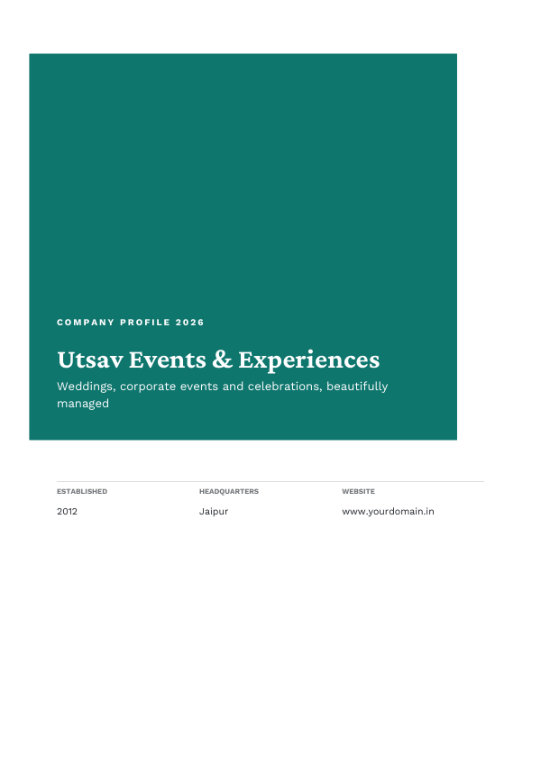 Utsav Events & Experiences (Block · Crimson Pro) — preview