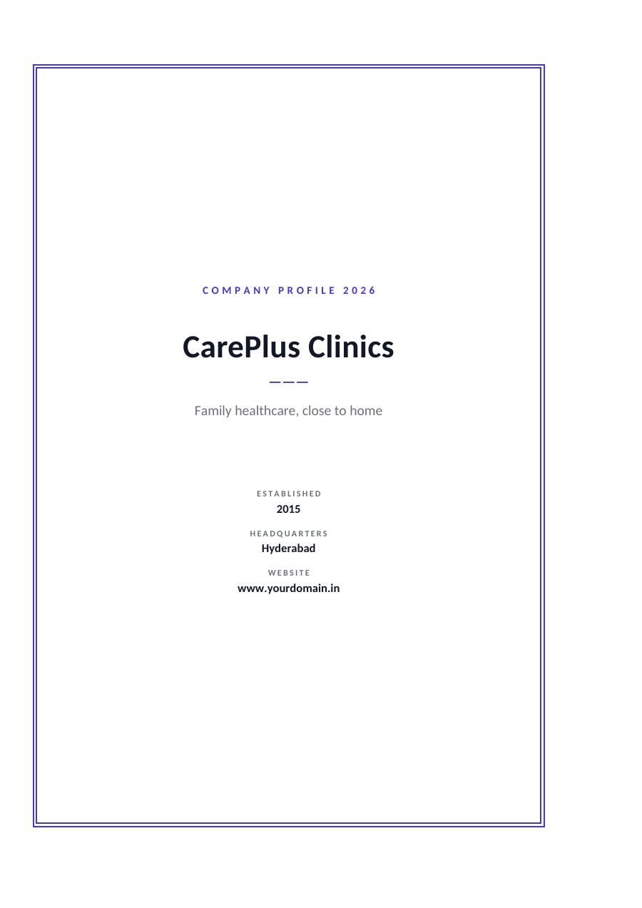 CarePlus Clinics (Framed · Calibri) — page 1