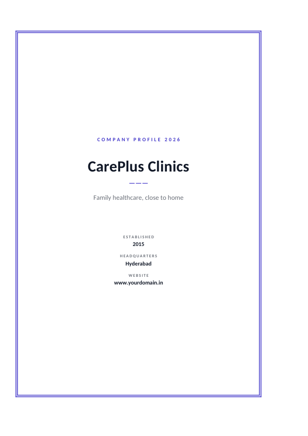 CarePlus Clinics (Framed · Calibri) — preview