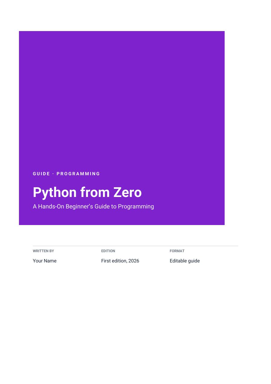 Python from Zero (Block · Roboto) — page 1
