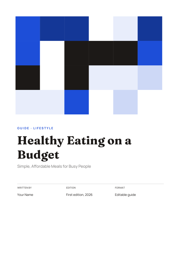 Healthy Eating on a Budget (Geometric · Fraunces) — preview