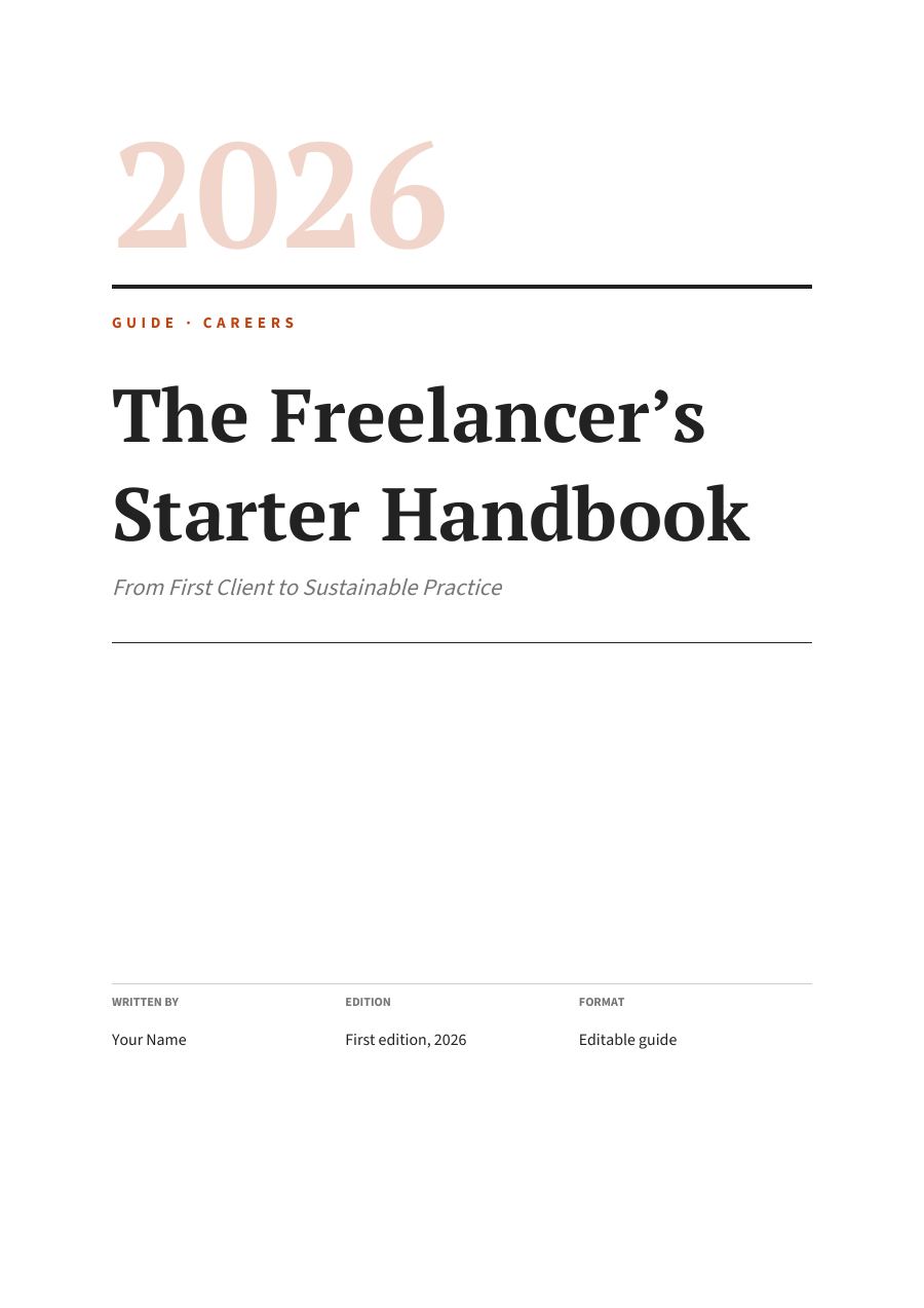 The Freelancer’s Starter Handbook (Editorial · PT Serif) — page 1