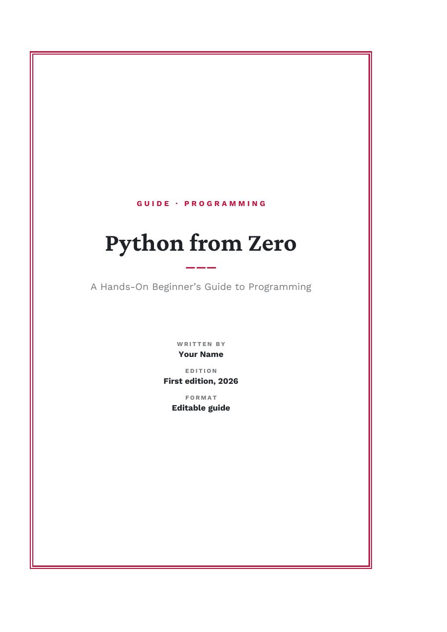 Python from Zero (Framed · Crimson Pro) — page 1