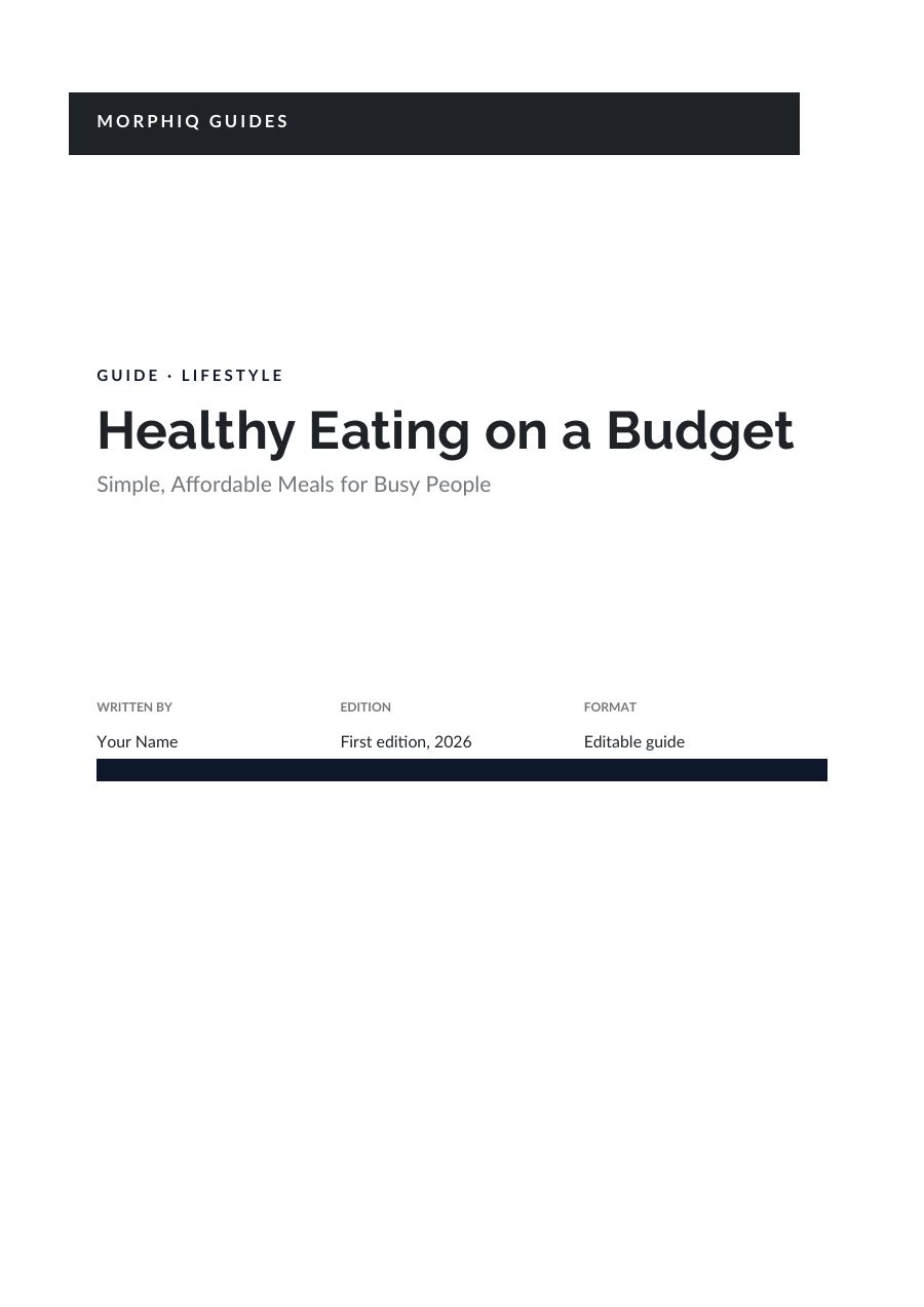 Healthy Eating on a Budget (Band · Raleway) — page 1