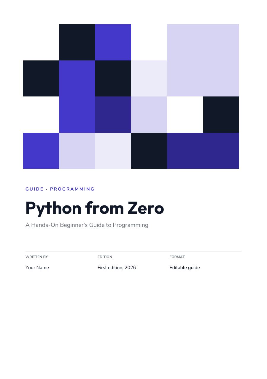 Python from Zero (Geometric · Outfit) — page 1