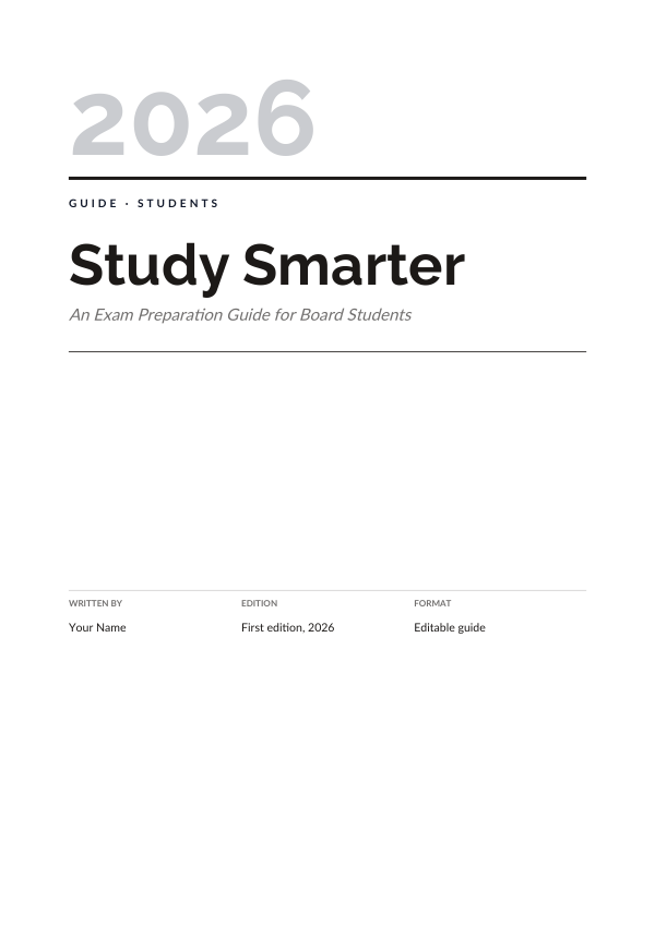 Study Smarter (Editorial · Raleway) — preview