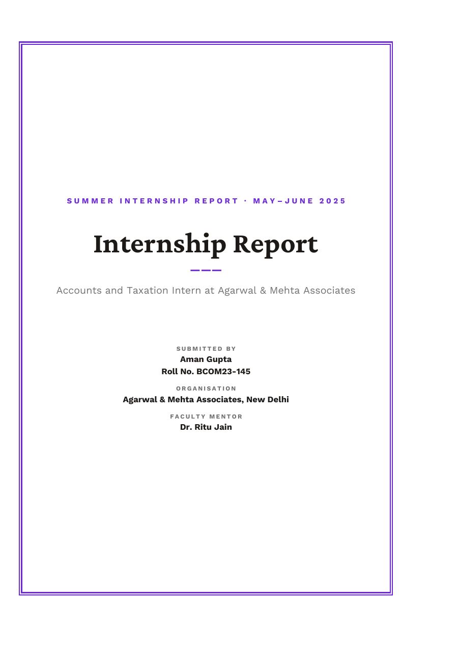 Accounts and Taxation Intern (Framed · Crimson Pro) — page 1