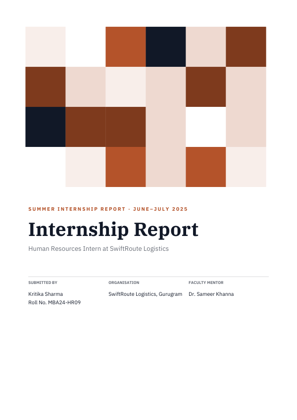 Human Resources Intern (Geometric · IBM Plex Serif) — preview