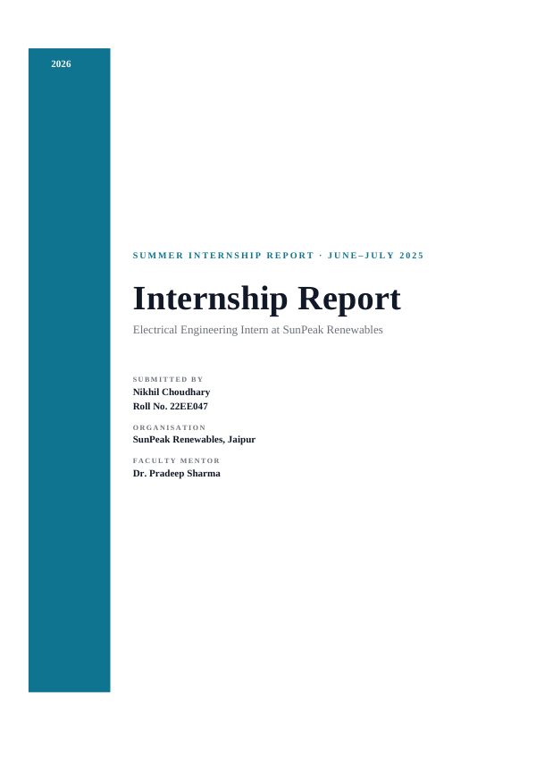 Electrical Engineering Intern (Sidebar · Times New Roman) — preview