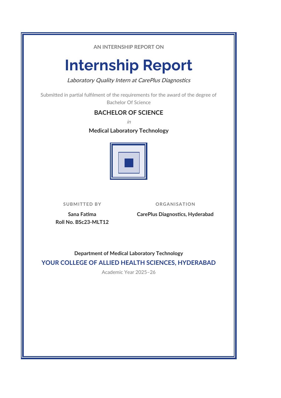 Laboratory Quality Intern (Classic · Raleway) — page 1