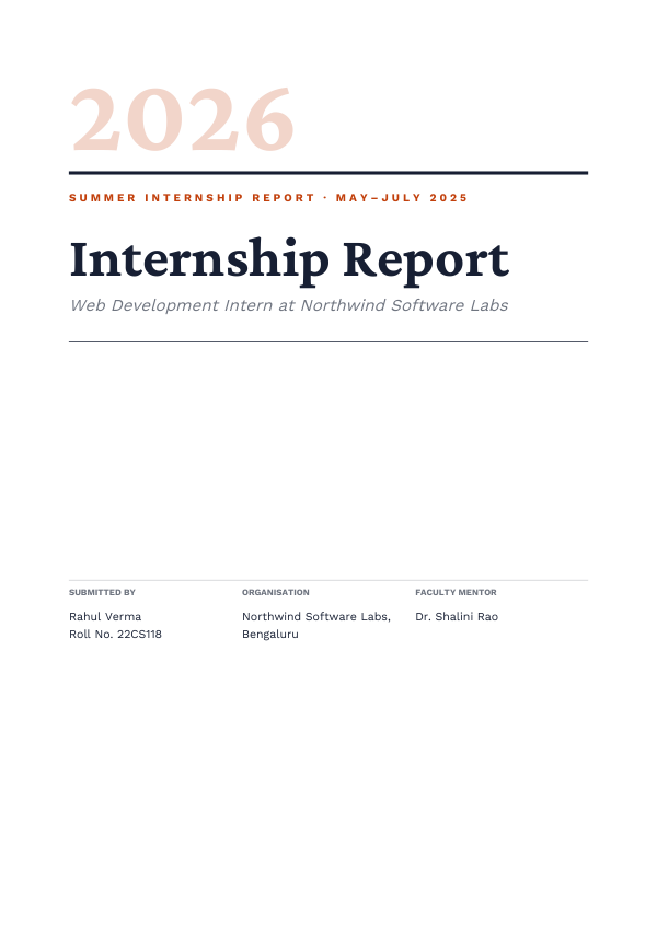 Web Development Intern (Editorial · Crimson Pro) — preview