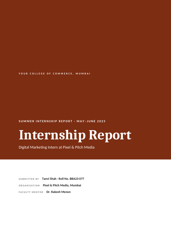 Digital Marketing Intern (Full Colour · Cambria) — preview