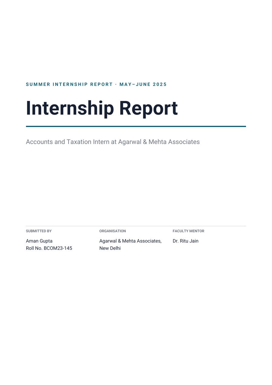 Accounts and Taxation Intern (Minimal · Roboto) — page 1