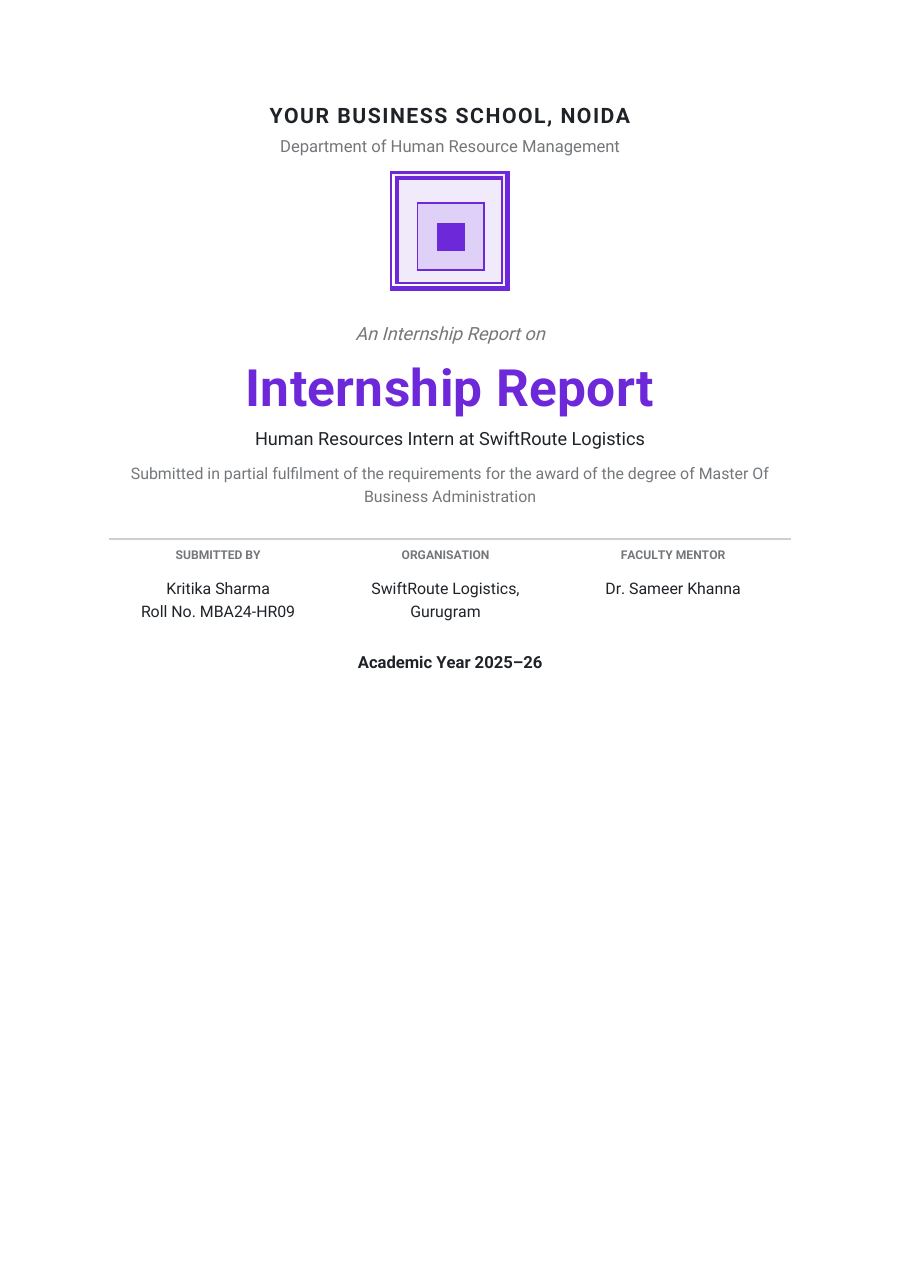 Human Resources Intern (Academic · Roboto) — page 1