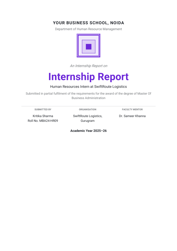 Human Resources Intern (Academic · Roboto) — preview