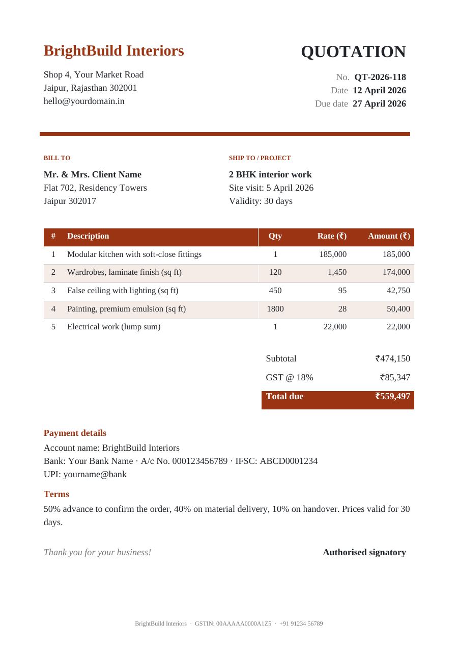BrightBuild Interiors — page 1