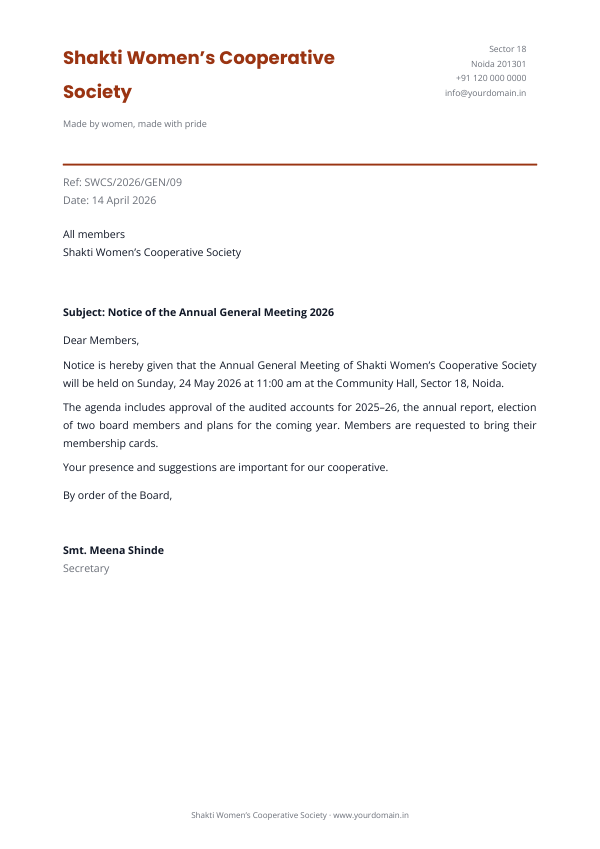 Notice of the Annual General Meeting 2026 — preview
