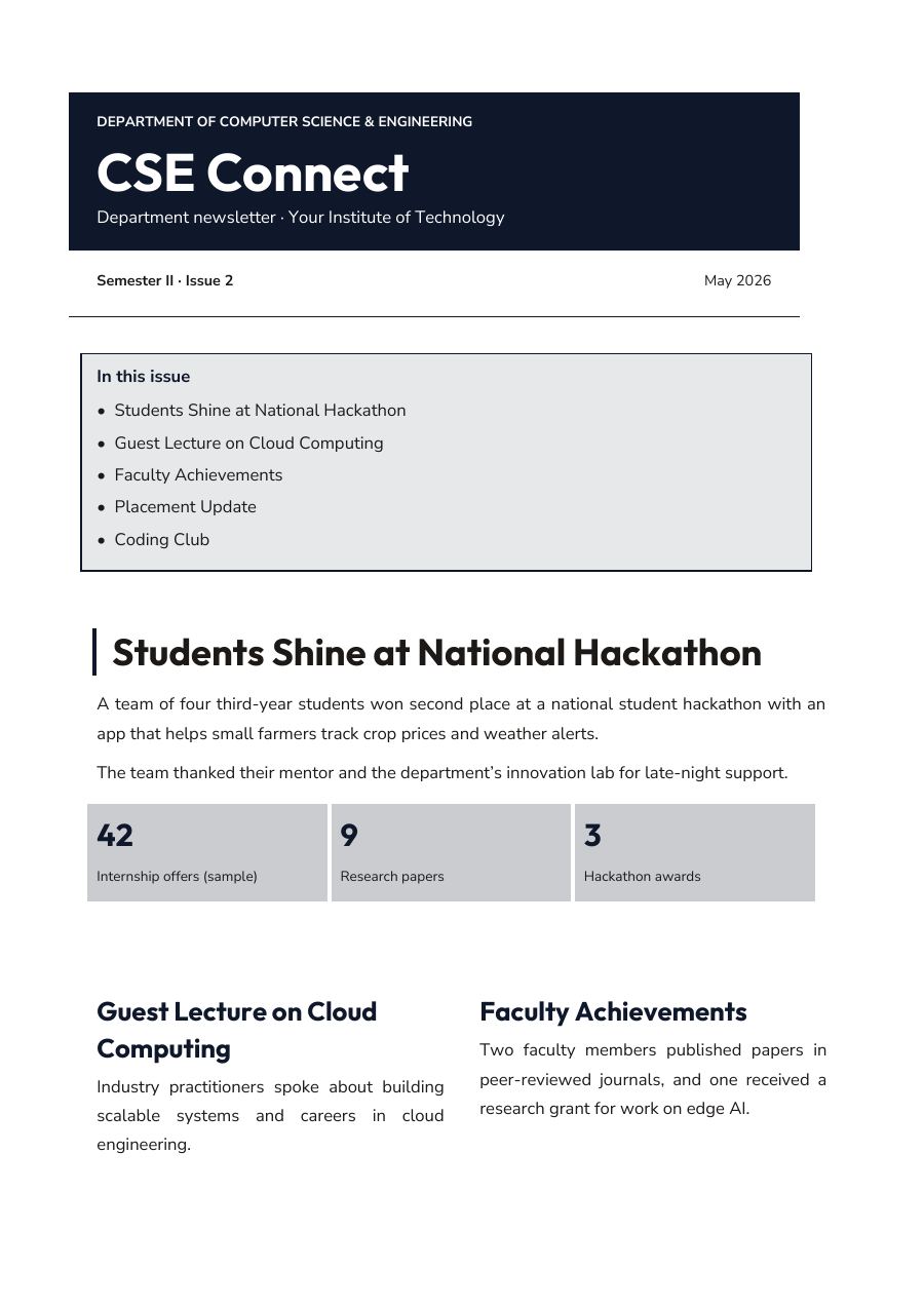 CSE Connect (Geometric · Outfit) — page 1