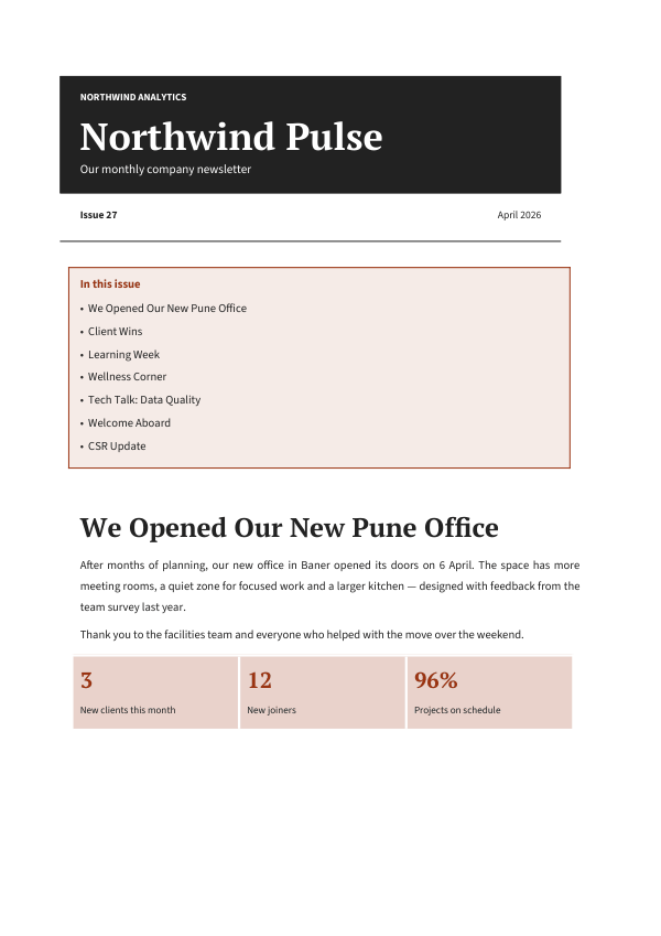 Northwind Pulse (Sidebar · PT Serif) — preview