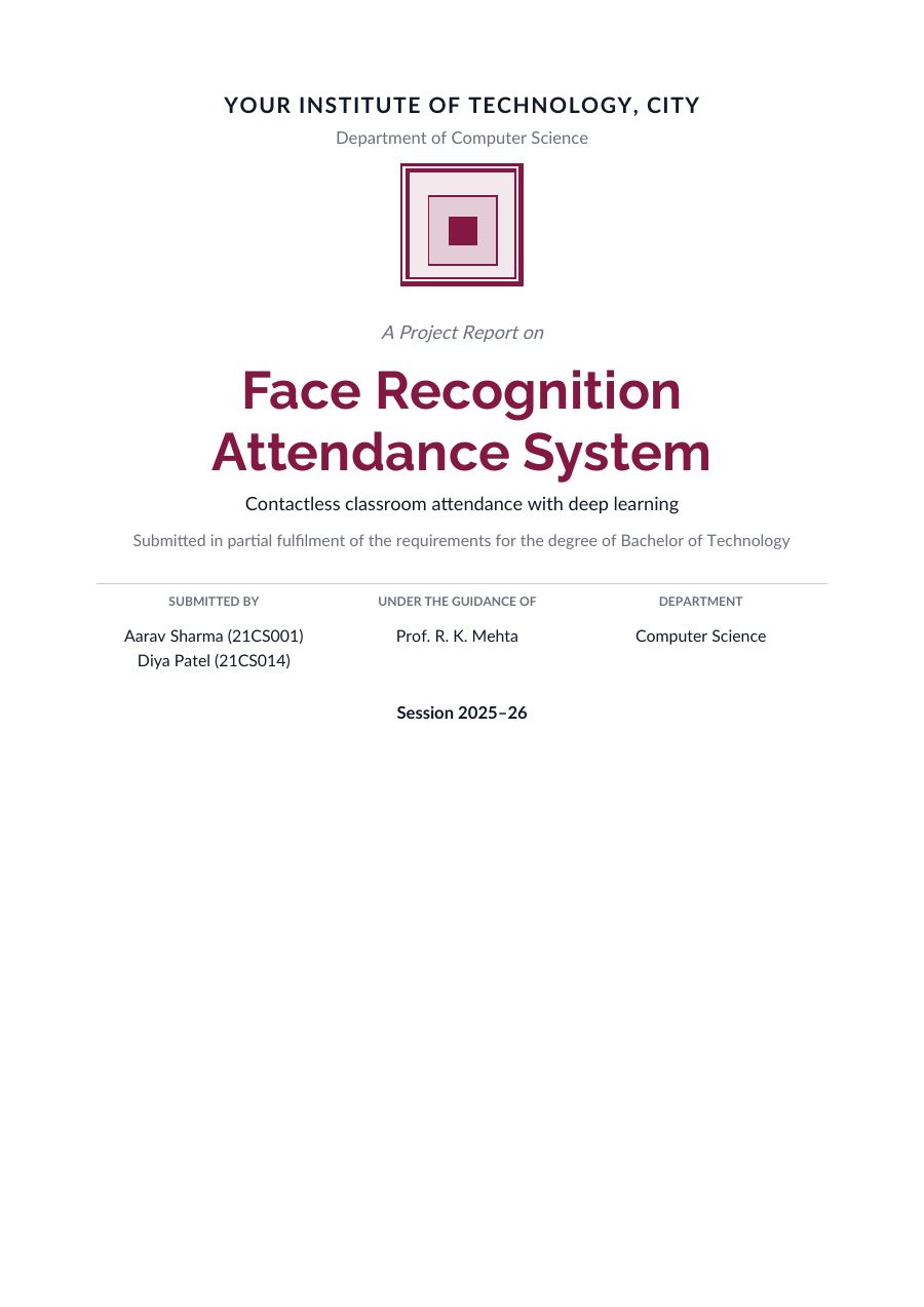 Face Recognition Attendance — page 1