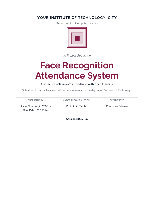 Face Recognition Attendance — preview