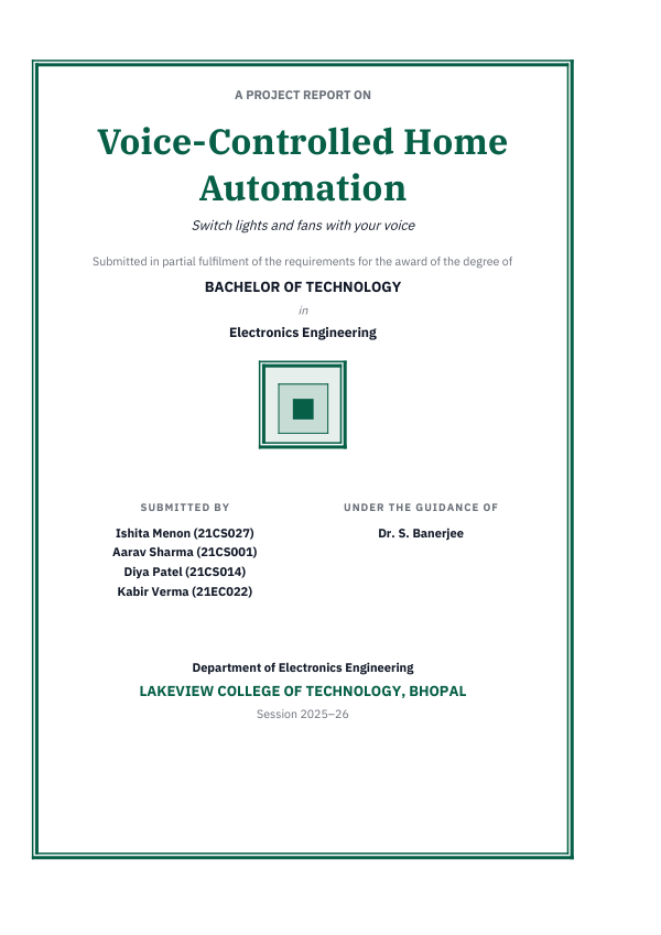 Voice-Controlled Home Automation (Classic · IBM Plex Serif) — preview