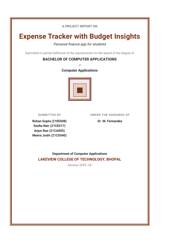 Expense Tracker with Budget Insights (Classic · Roboto) — preview