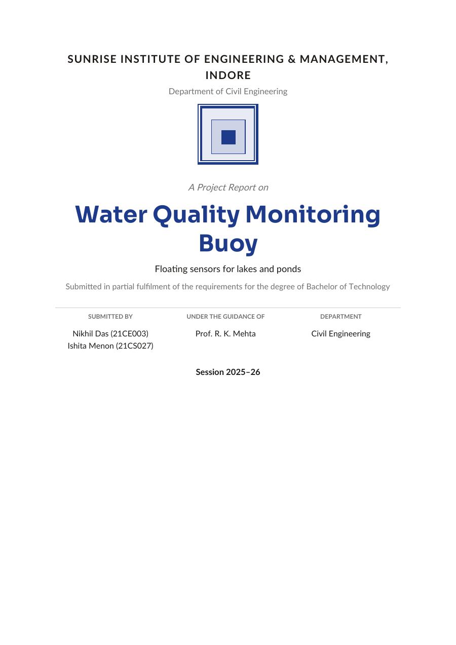 Water Quality Monitoring Buoy — page 1