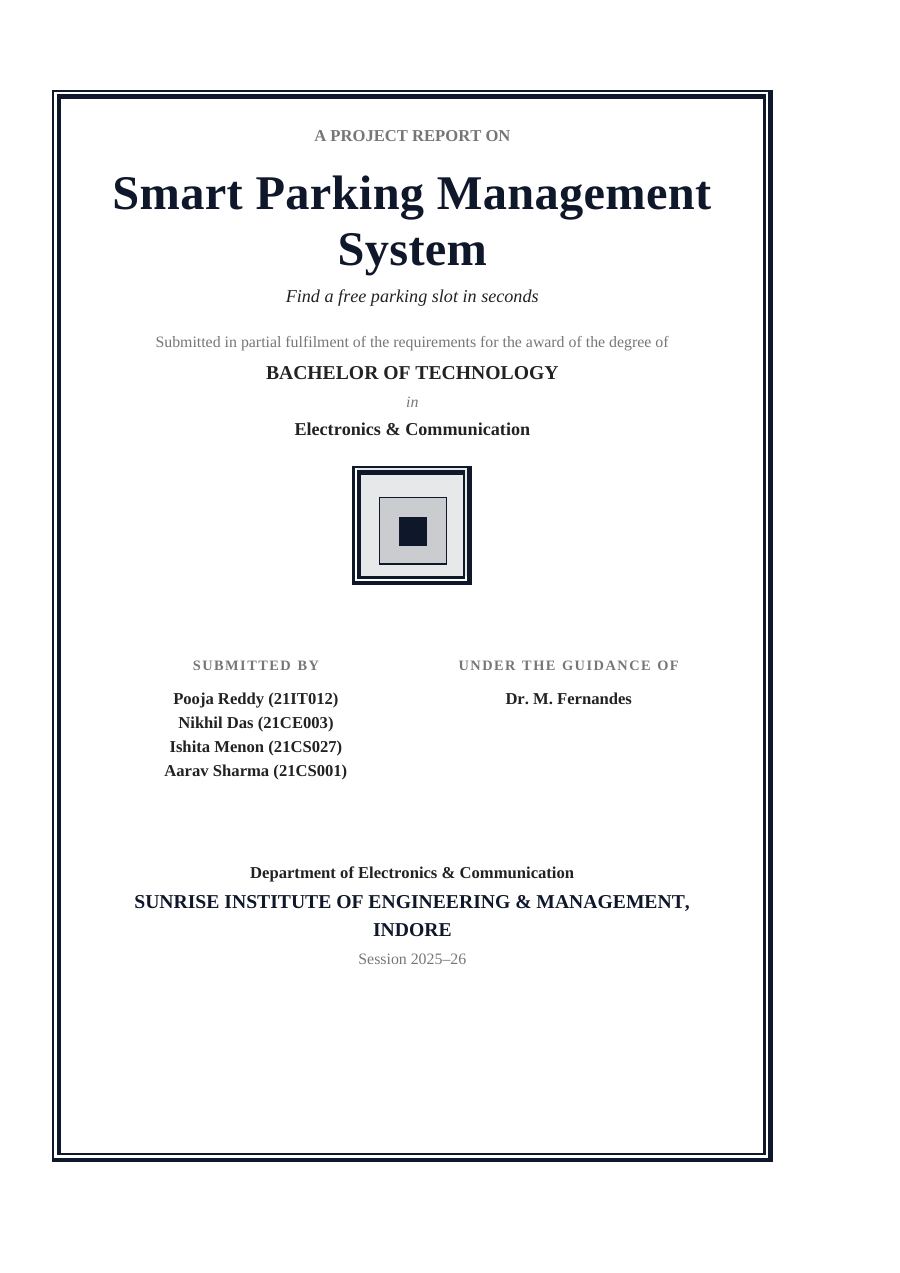 Smart Parking Management System — page 1