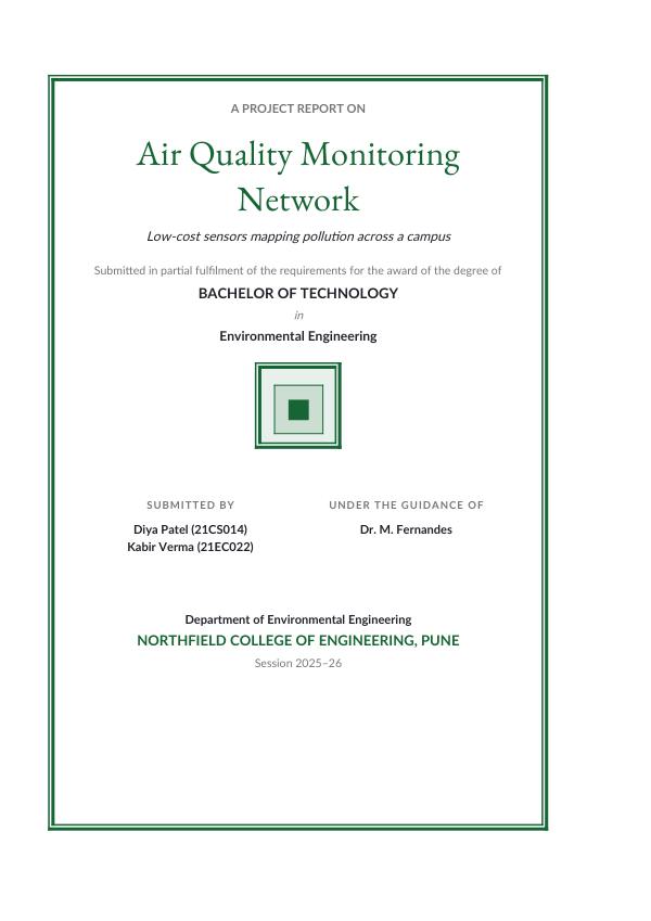 Air Quality Monitoring Network — Extended Project Report — preview