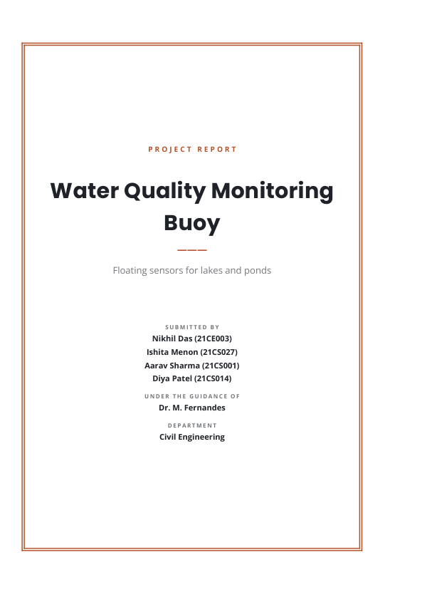 Water Quality Monitoring Buoy — Extended Project Report (Framed · Poppins) — preview