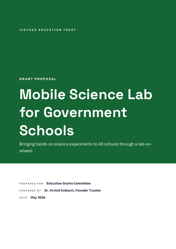 Grant Proposal — Mobile Science Lab for Government Schools (Full Colour · Space Grotesk) — preview