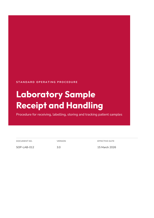 Laboratory Sample Receipt and Handling (Block · Outfit) — preview