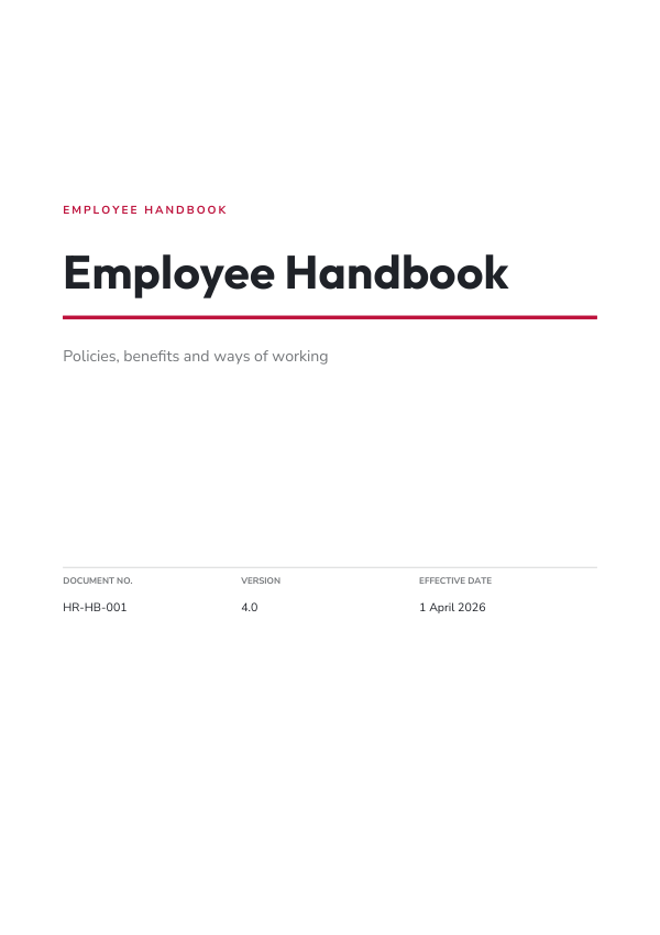 Employee Handbook (Minimal · Outfit) — preview
