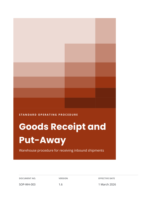 Goods Receipt and Put-Away (Colour Block · Poppins) — preview
