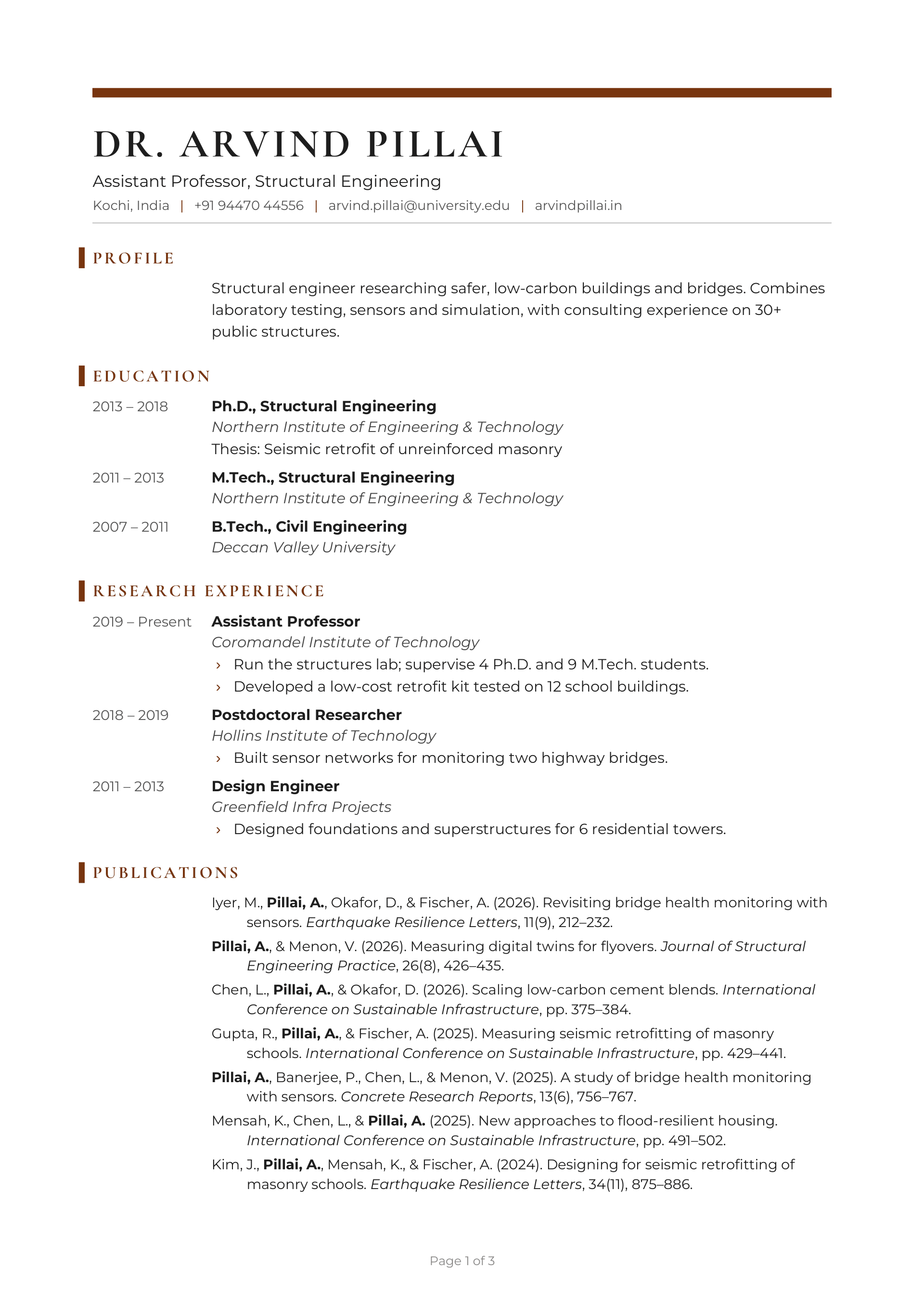 Assistant Professor, Structural Engineering — page 1 preview