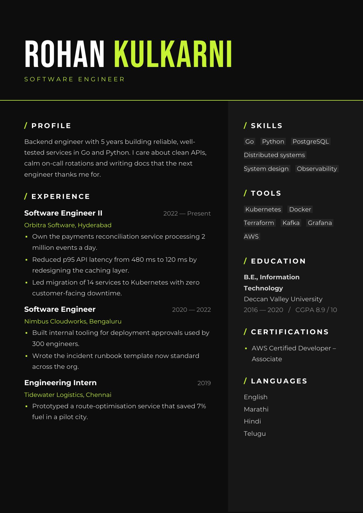 Obsidian Lime — page 1 preview