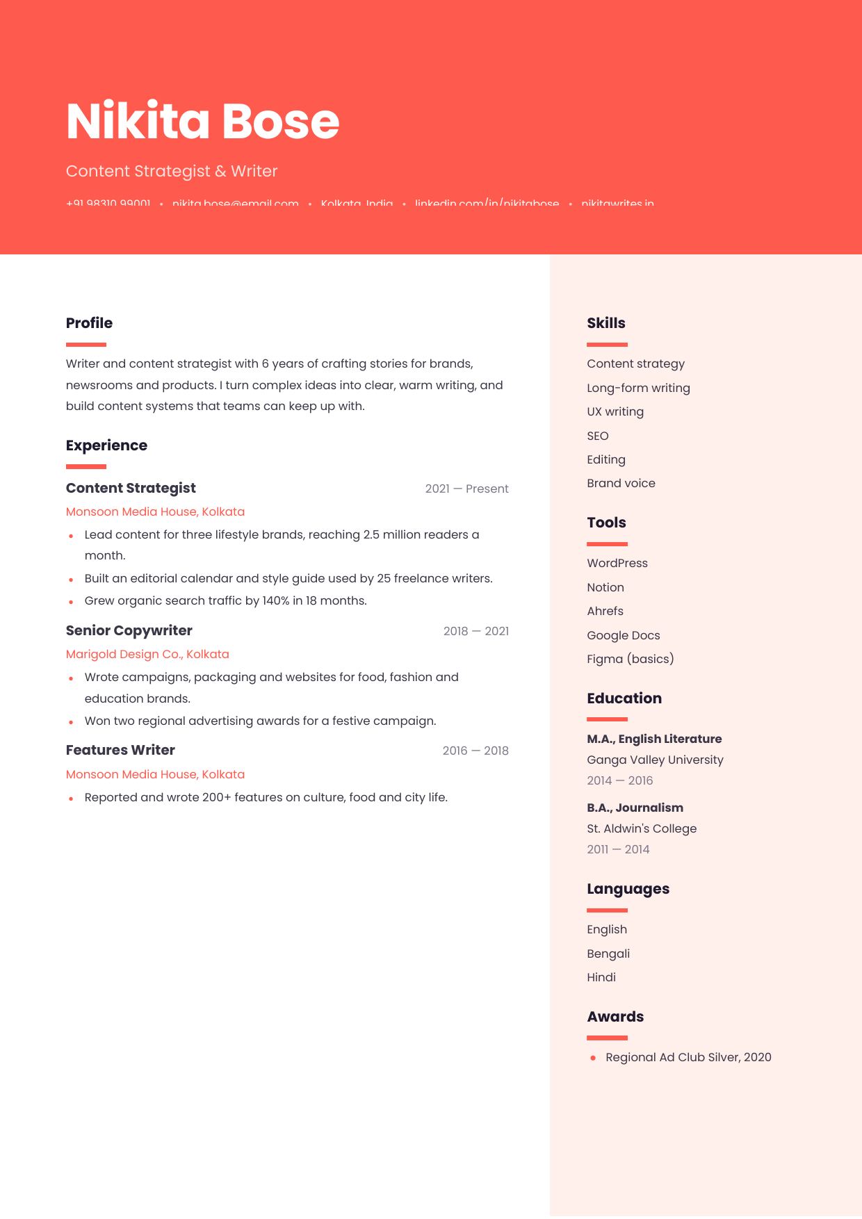 Coral Bold — page 1 preview
