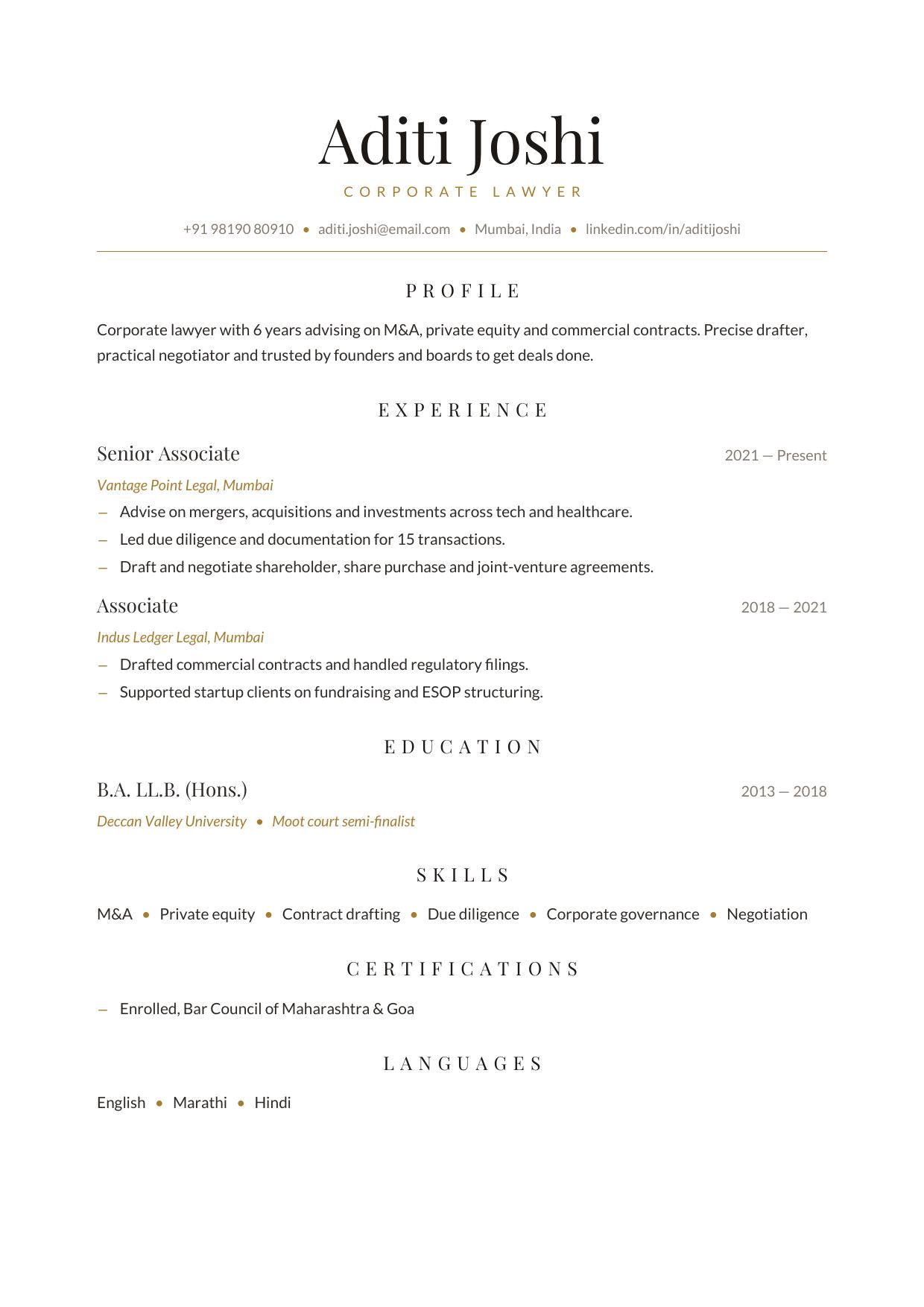 Ivory Serif — page 1 preview