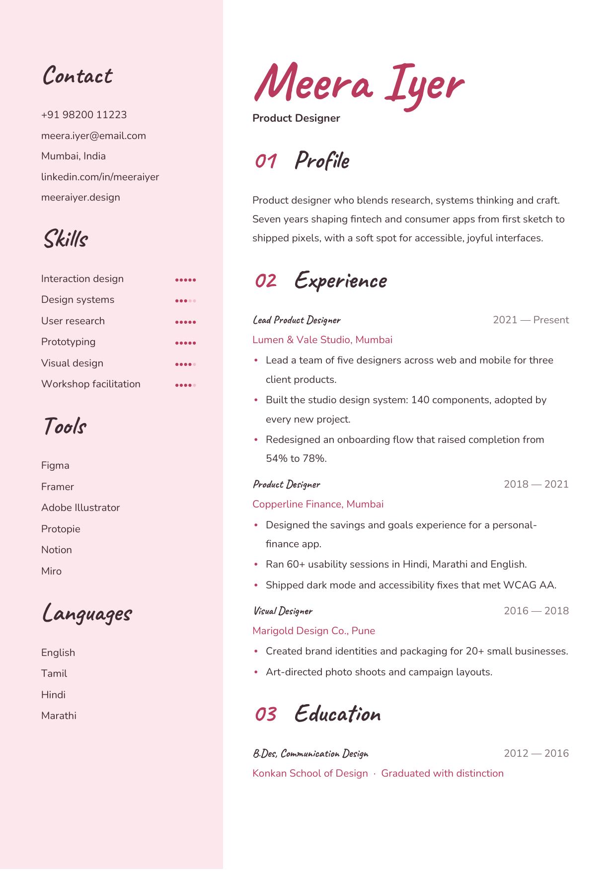 Caveat Blush — page 1 preview