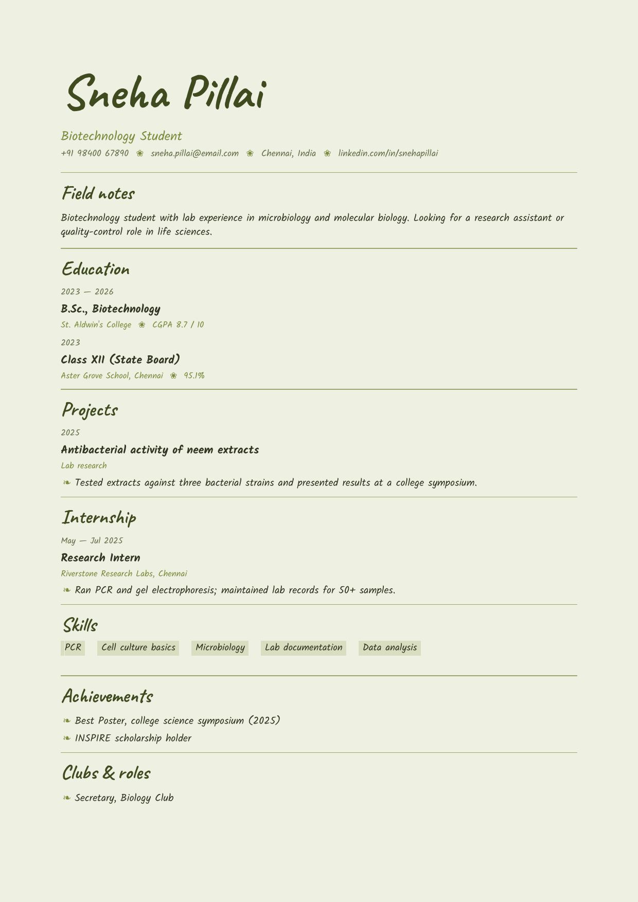 Field Journal — page 1 preview