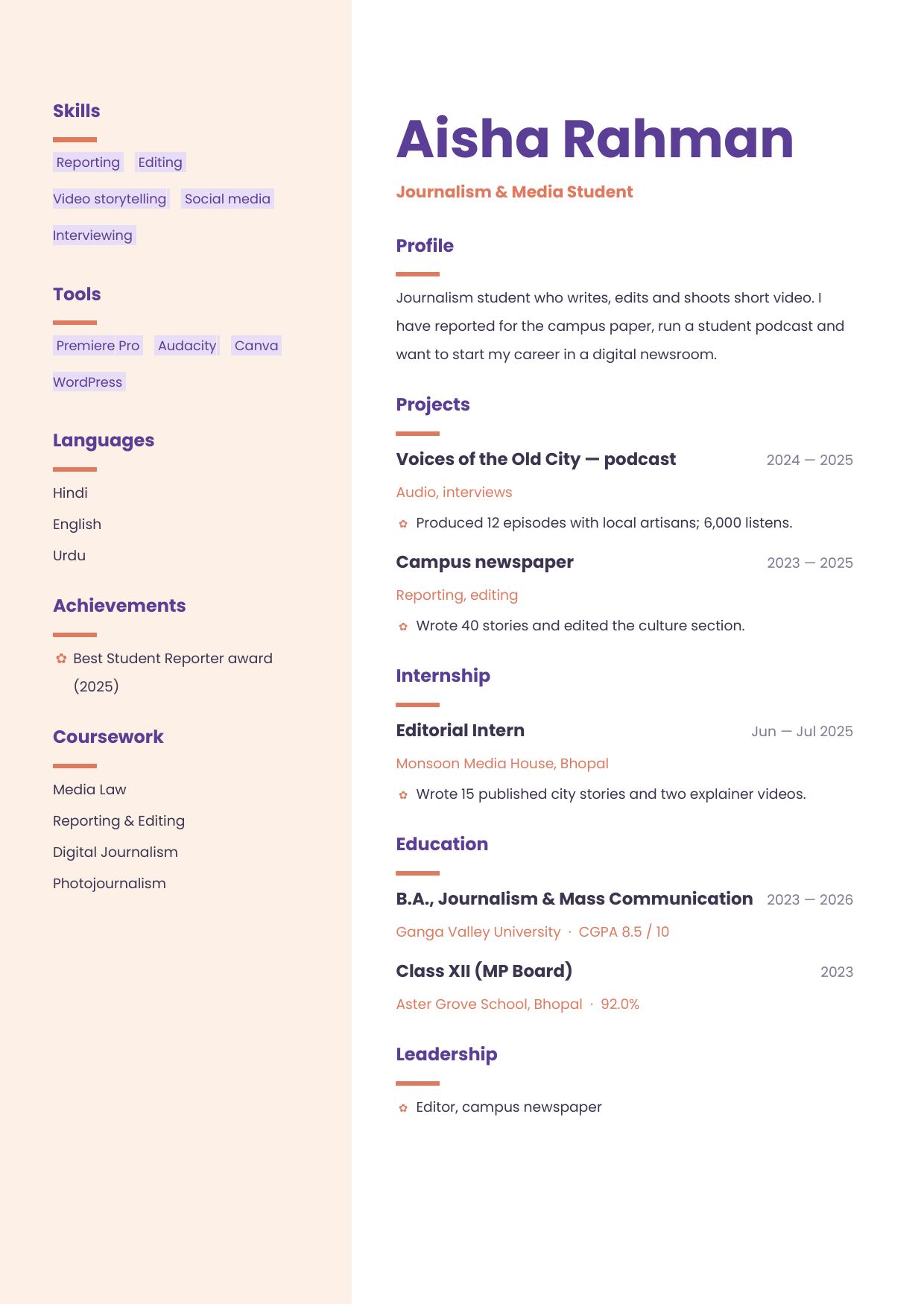 Pastel Portfolio — page 1 preview