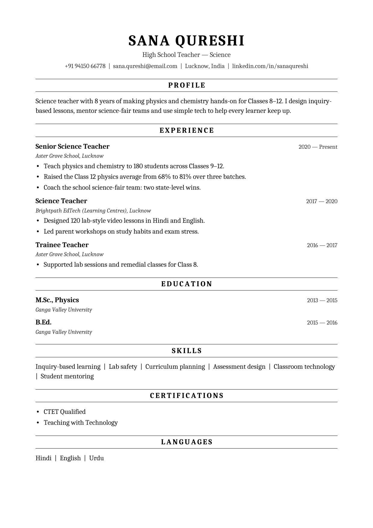 ATS Cambria — page 1 preview