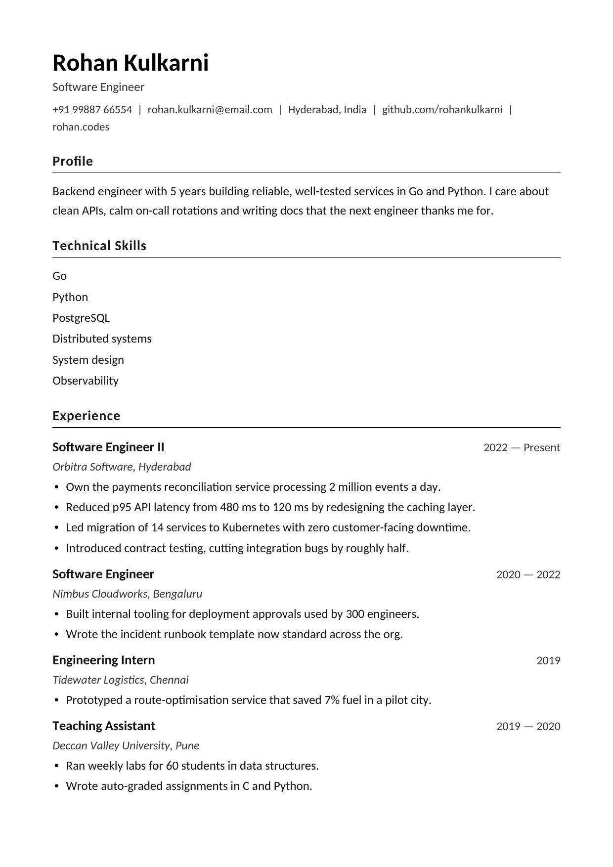 ATS Engineer (2 pages) — page 1 preview